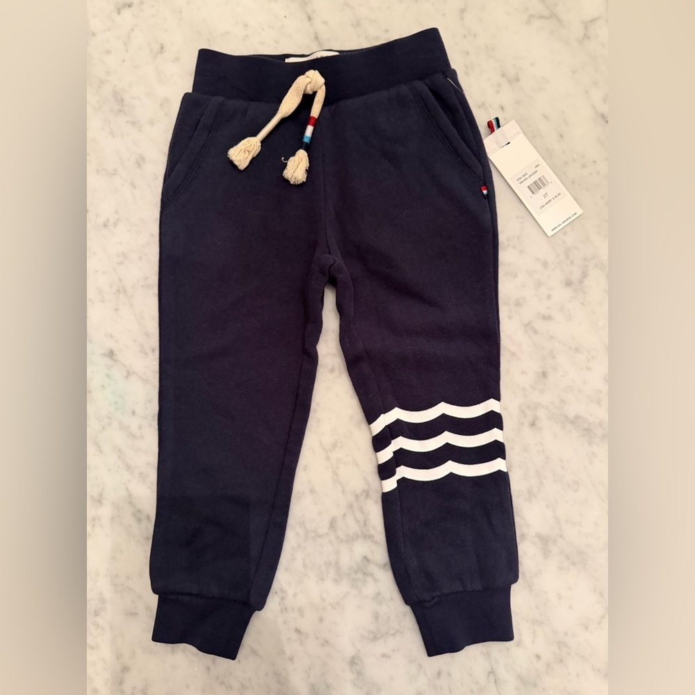 NWT Sol Angeles Waves Joggers Navy